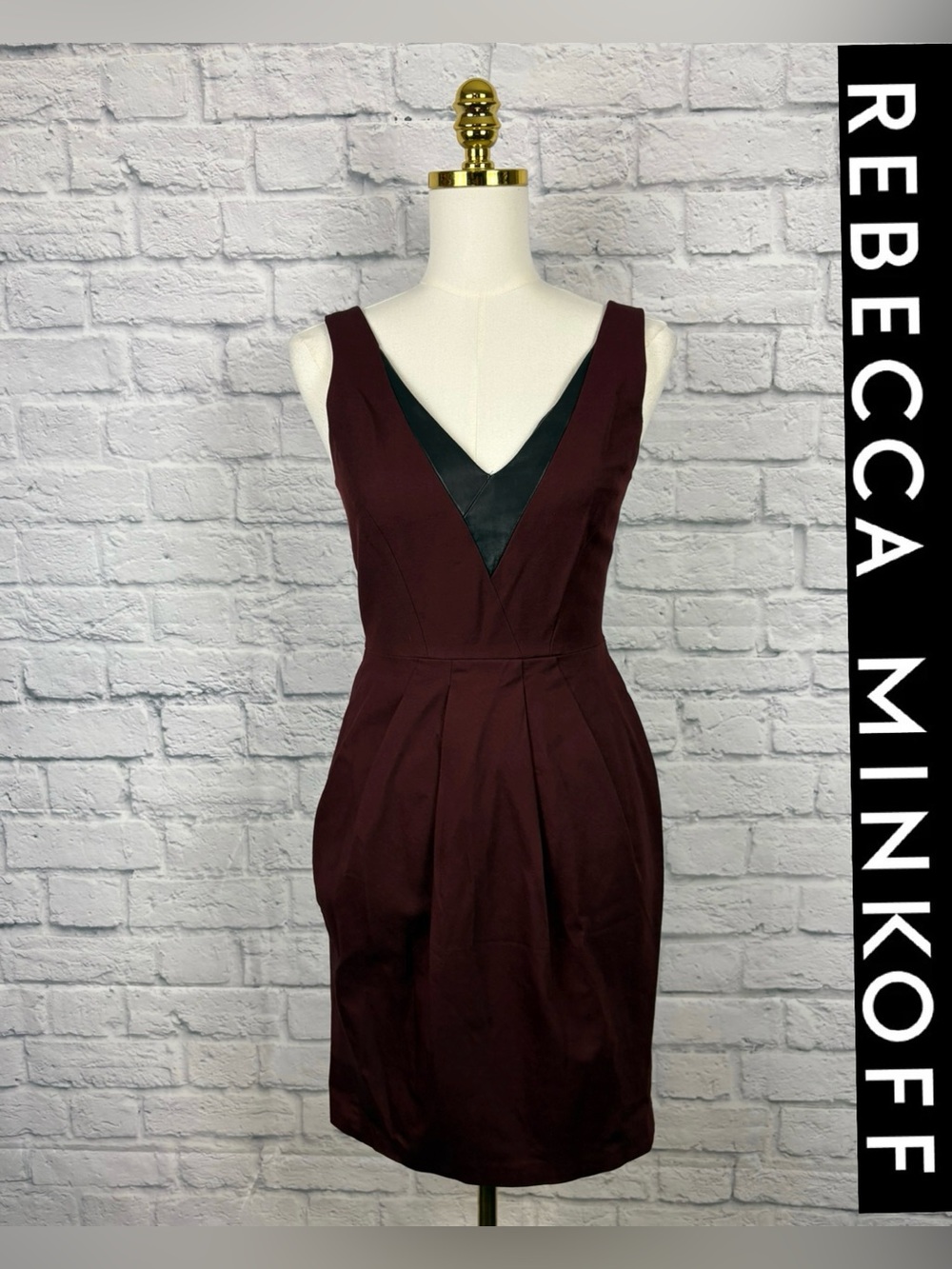 NWT Rebecca Minkoff Eli Leather Trim Dress size 4